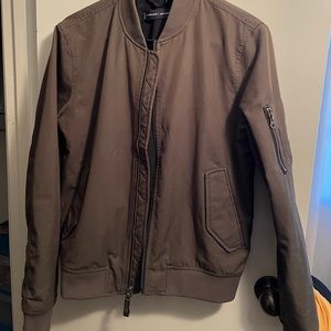 Olive green bomber jacket